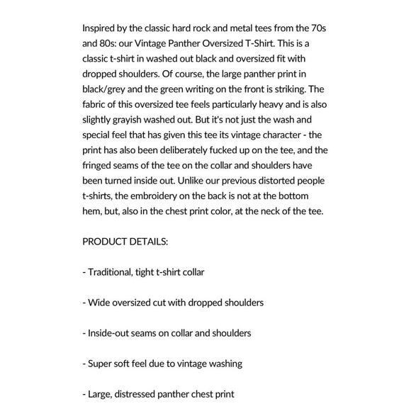 Distorted People - Distressed Vintage Panther Graphic Tee in Washed Black - Picture 6 of 6